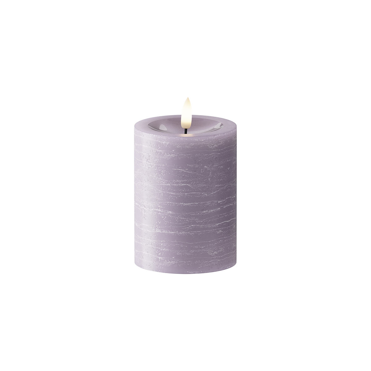 LED Blockkerzen Ø 7,5 x 10 cm Lavendel