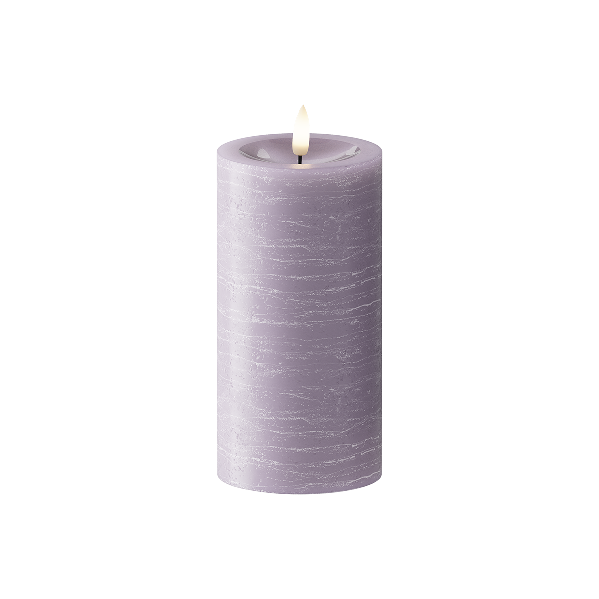 LED Blockkerzen Ø 7,5 x 15 cm Lavendel