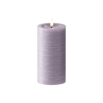 LED Blockkerzen Ø 7,5 x 15 cm Lavendel