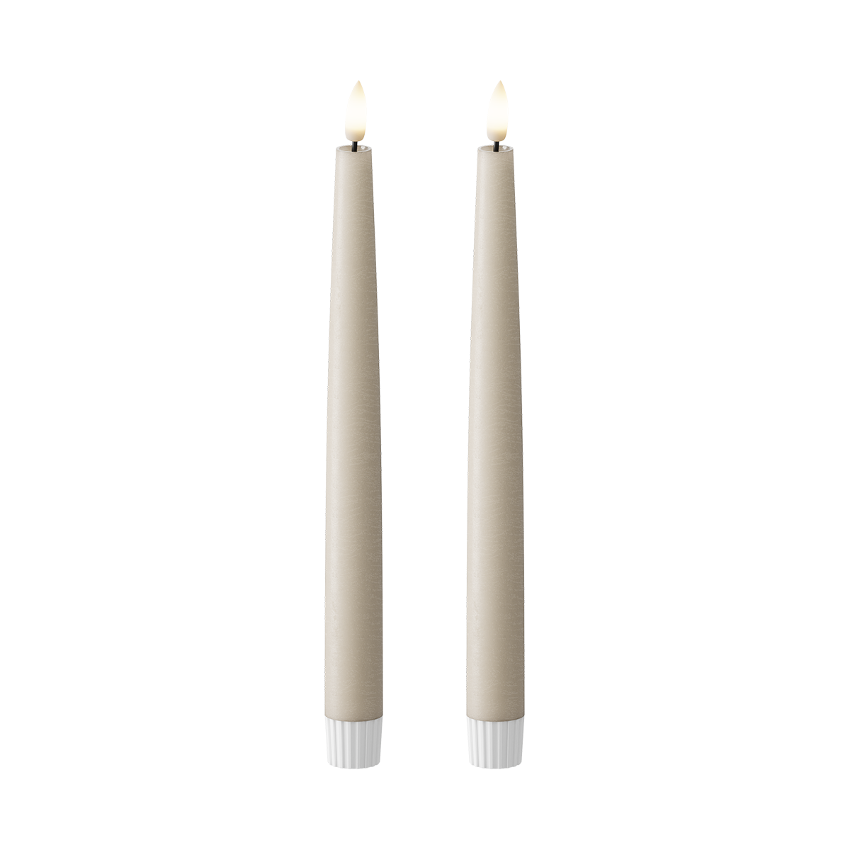 Korunka LED 2 ks, Ø 2,2 x 25 cm Písková