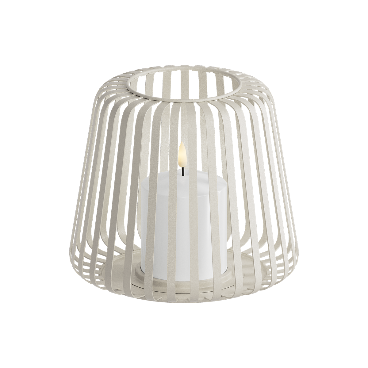 LED Laterne Ø 20 x 17 cm Sand