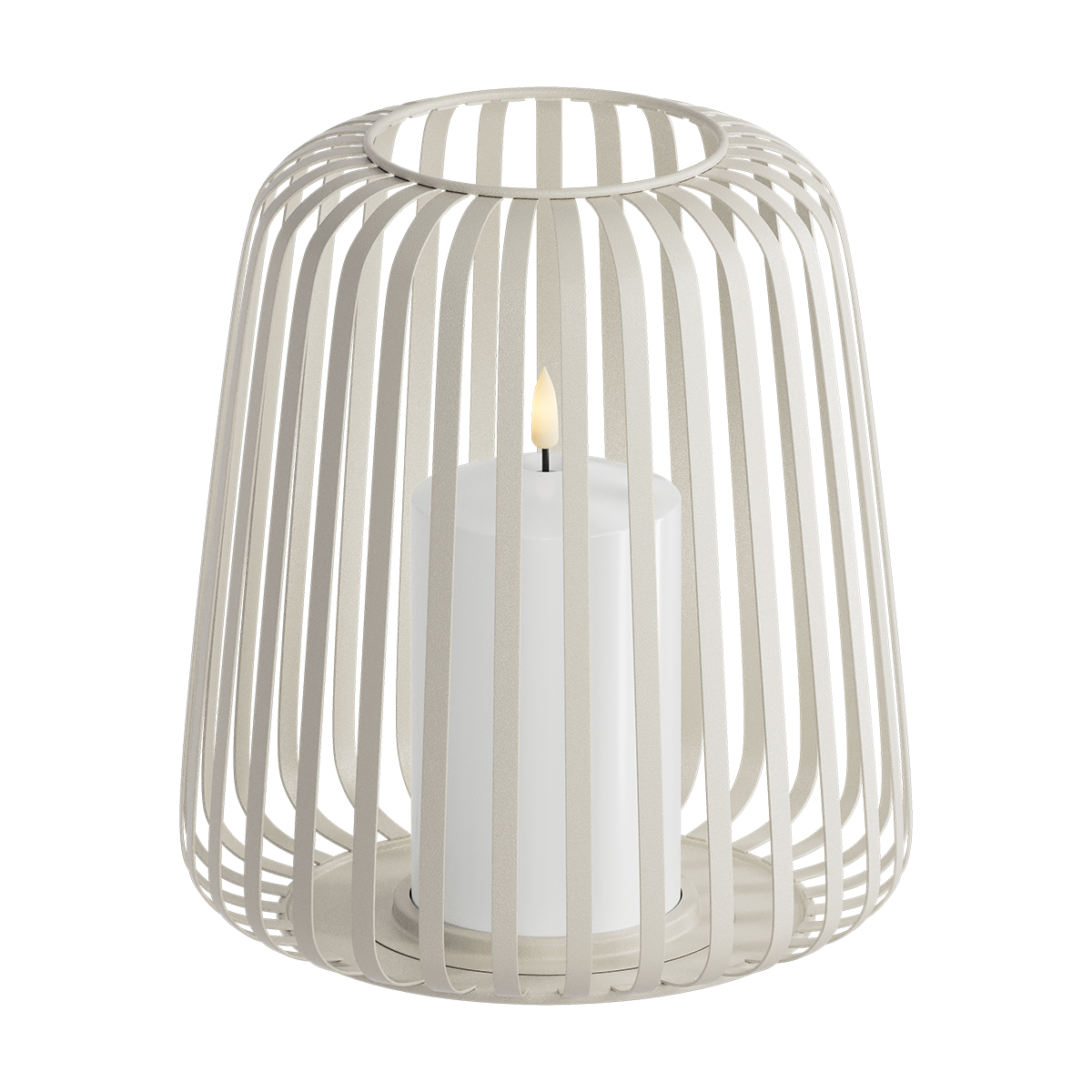 LED Laterne Ø 20 x 22 cm Sand