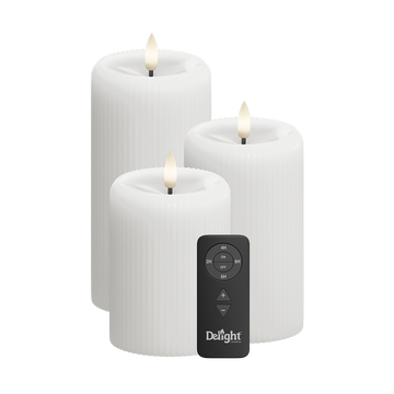 Pacote de 3 faixas de LED, Ø 7,5 x 10/12,5/15 cm Branco