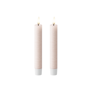 LED Stabkerzen WetLook Ø 2,2 x 18,5 cm Rosa