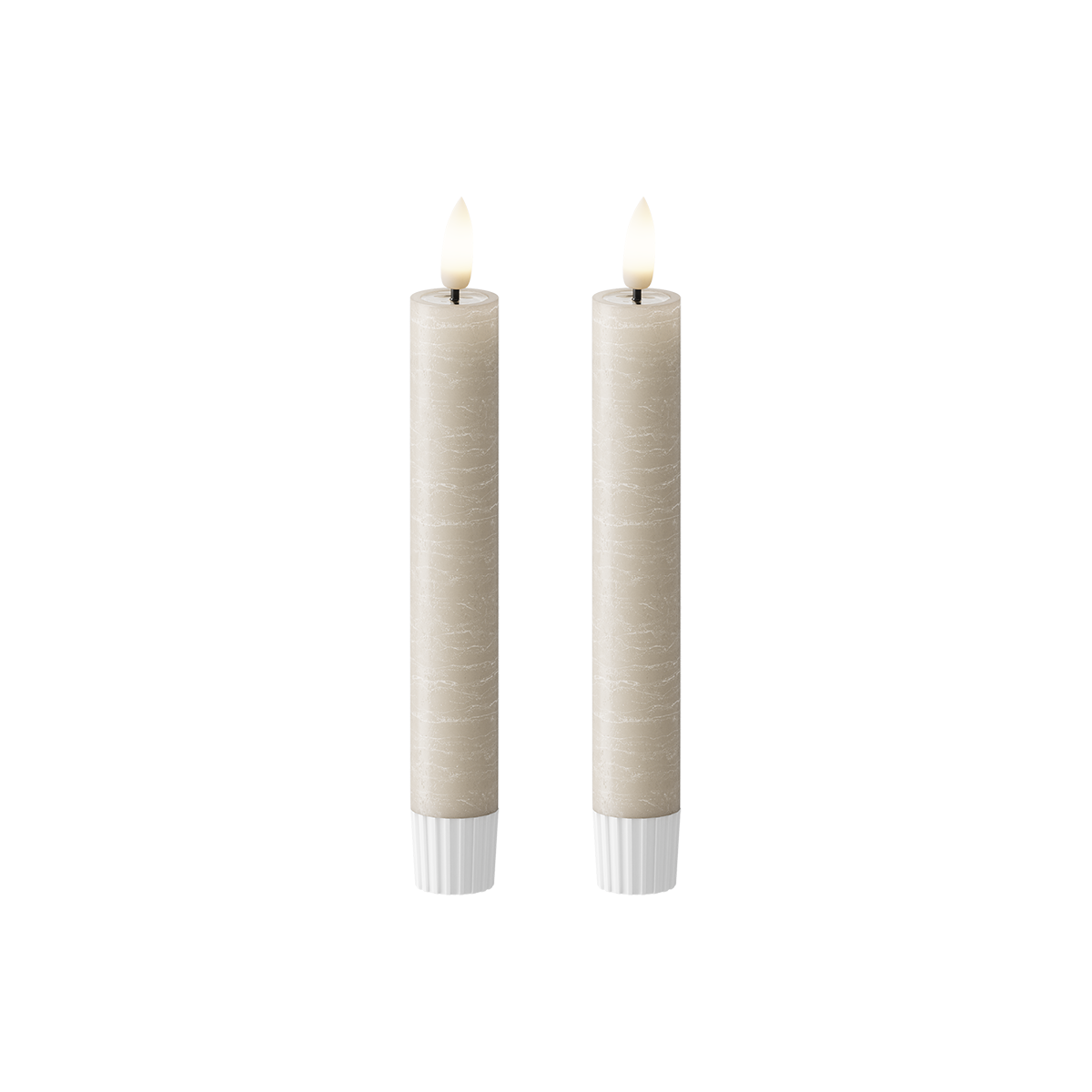 LED Stabkerzen WetLook Ø 2,2 x 18,5 cm Sand
