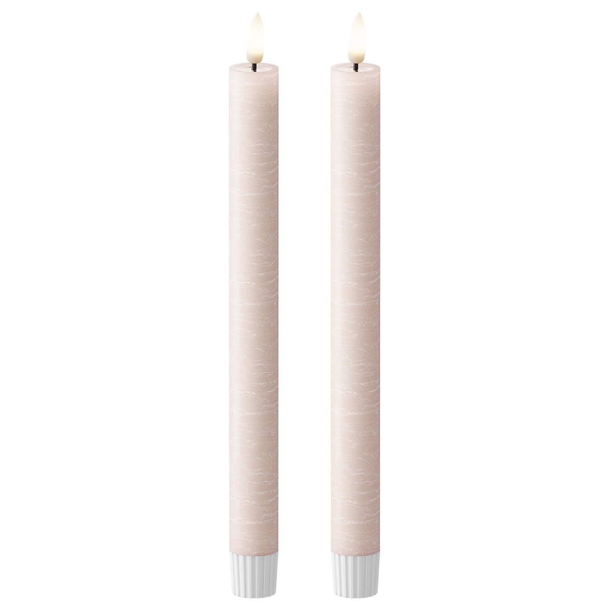 LED Stabkerzen WetLook Ø 2,2 x 24,5 cm Rosa
