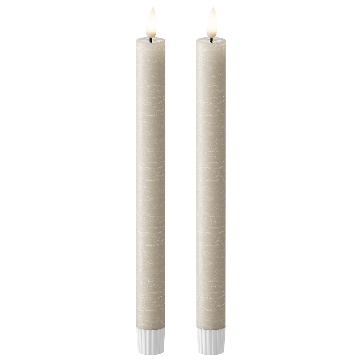 LED Stabkerzen WetLook Ø 2,2 x 24,5 cm Sand