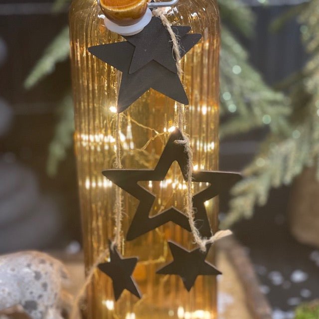 Dekoschnur mit Sternen 1m"Schwarz" Deluxe Homeart 1