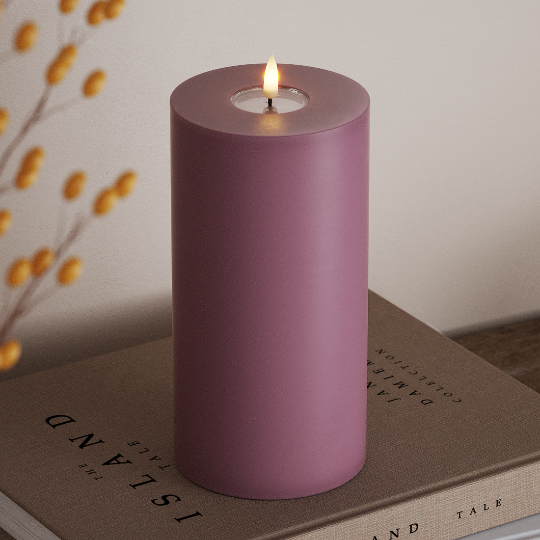 Deluxe Homeart LED blokové světlo Ø 10 x 20 cm Světle fialová LED blokové světlo 4