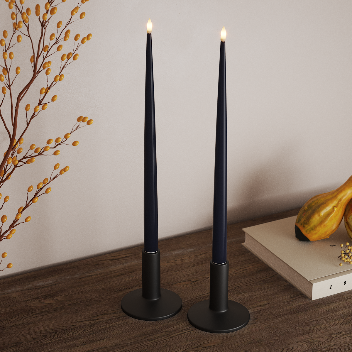 Deluxe Homeart Lakiga LED küünlavalgus, 2 tk 38 cm Kuninglik sinine LED küünlavalgus 3