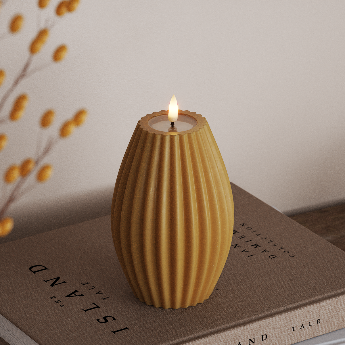 Deluxe Homeart LED Rillelys D 10 x H 15 cm Karry LED rillelys 3