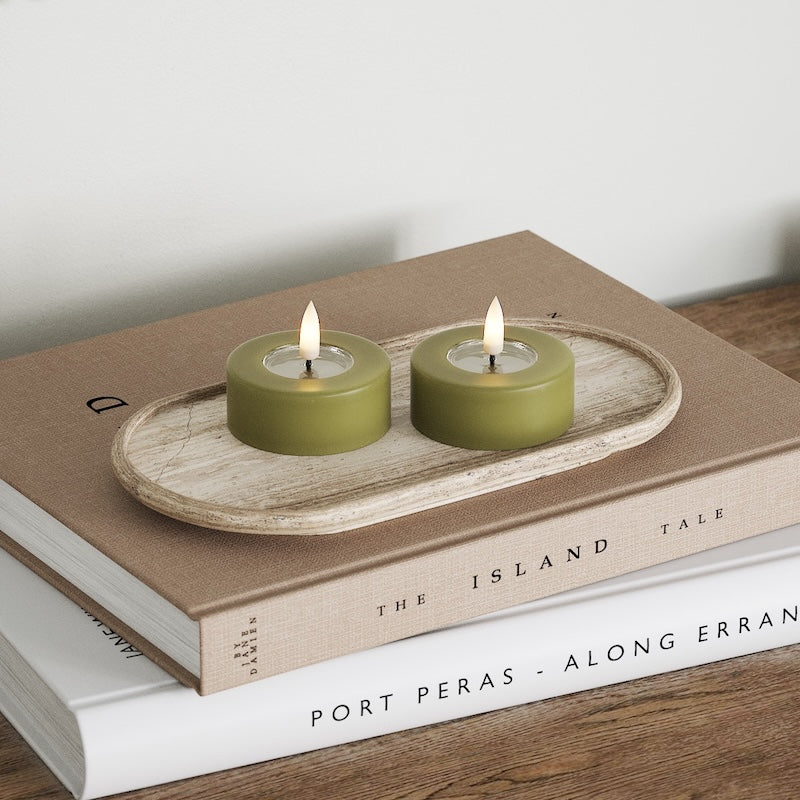 Deluxe Homeart Jumbo LED Vela de chá 2 peças (Grande) Amarelo claro