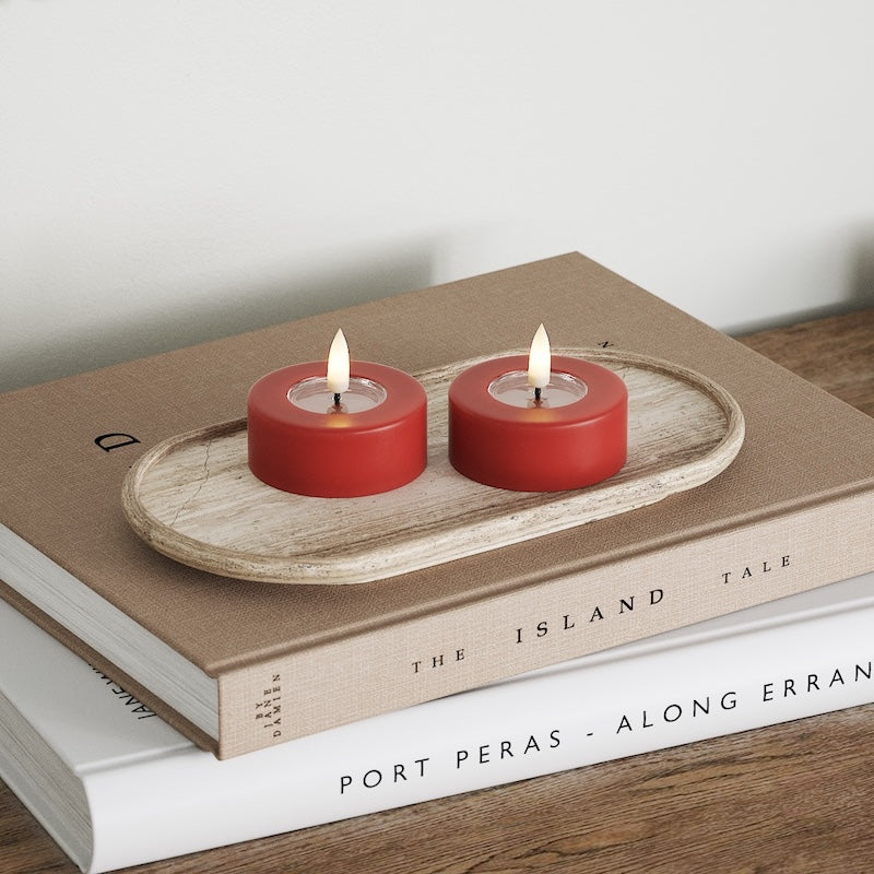 Deluxe Homeart LED Jumbo čajové svíčky 2 ks. (Velký) Černá