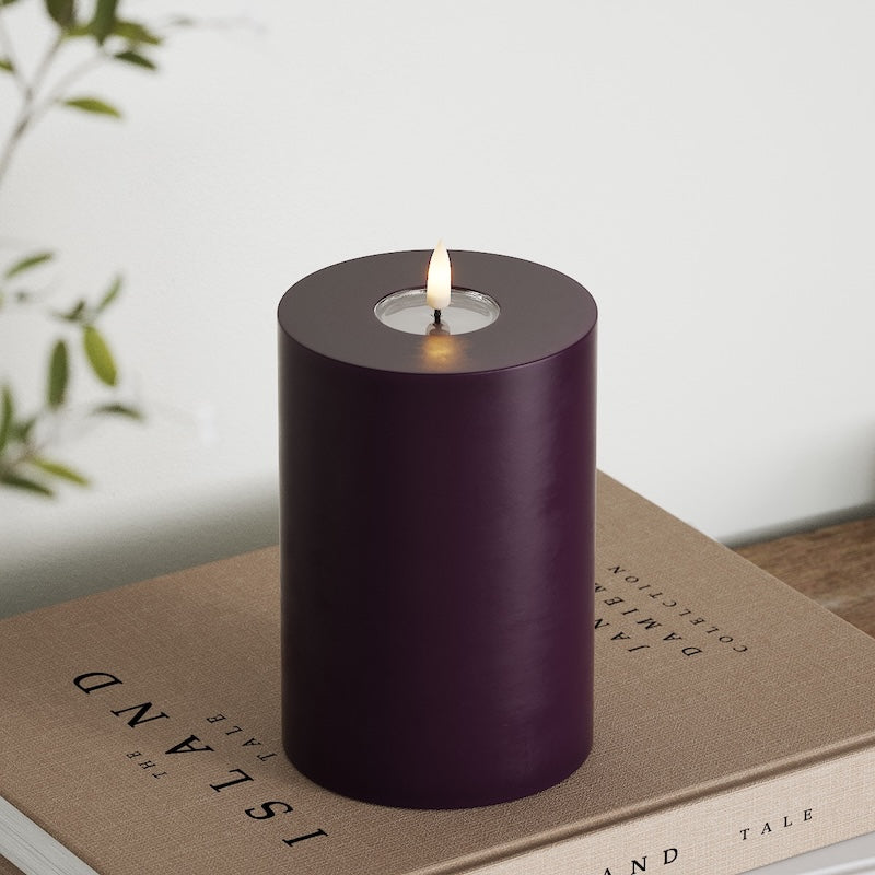 Deluxe Homeart LED plokkvalgusti Ø 10 x 15 cm Tumelilla