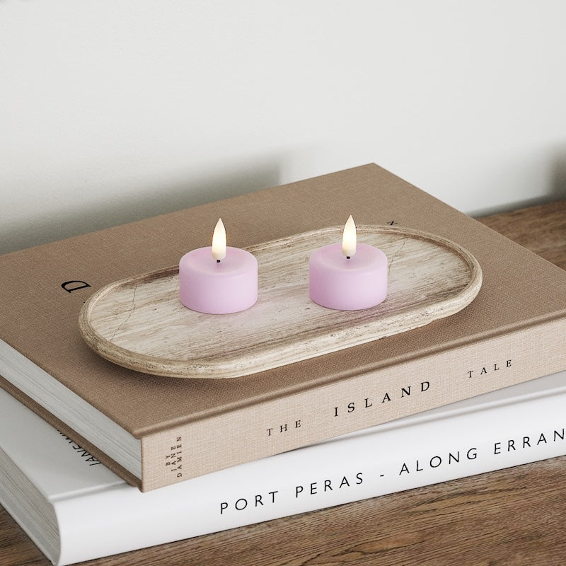 Deluxe Homeart LED Teelichter 2 Stück Lavendel