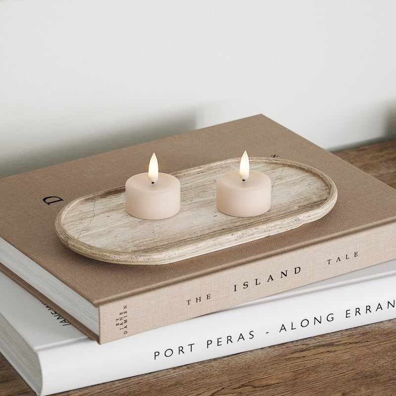 Deluxe Homeart LED Teelichter 2 Stück Rosa