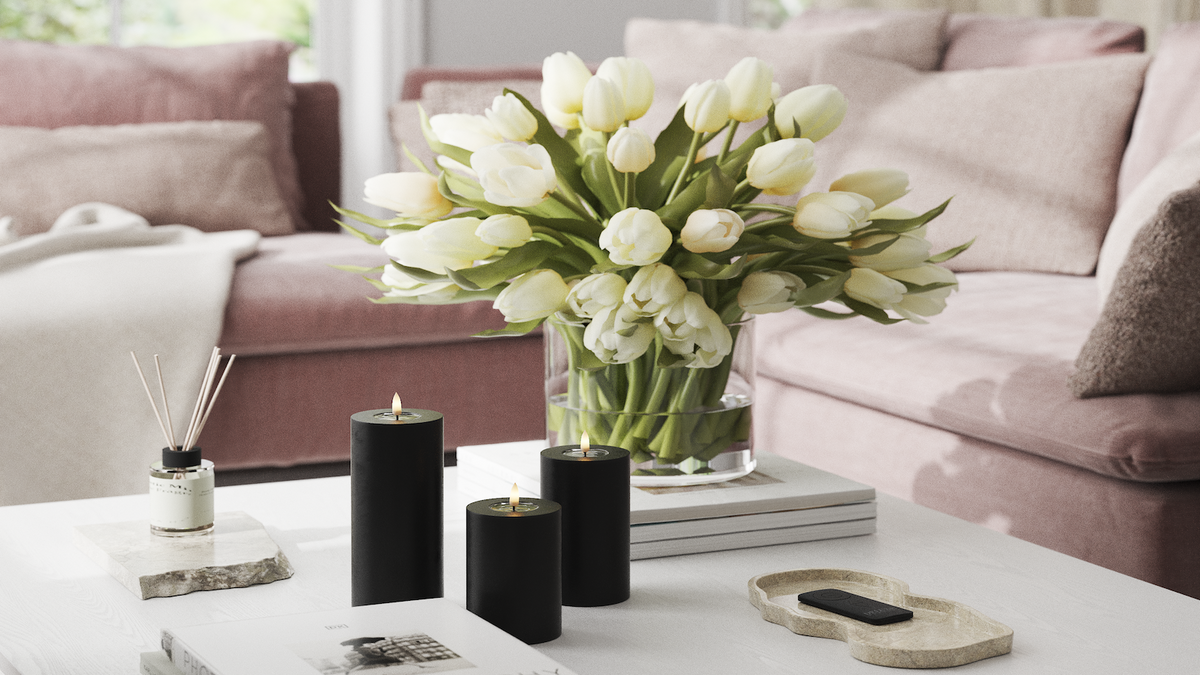 Naturlig tro LED Blockljus Med WetLook ™ -design