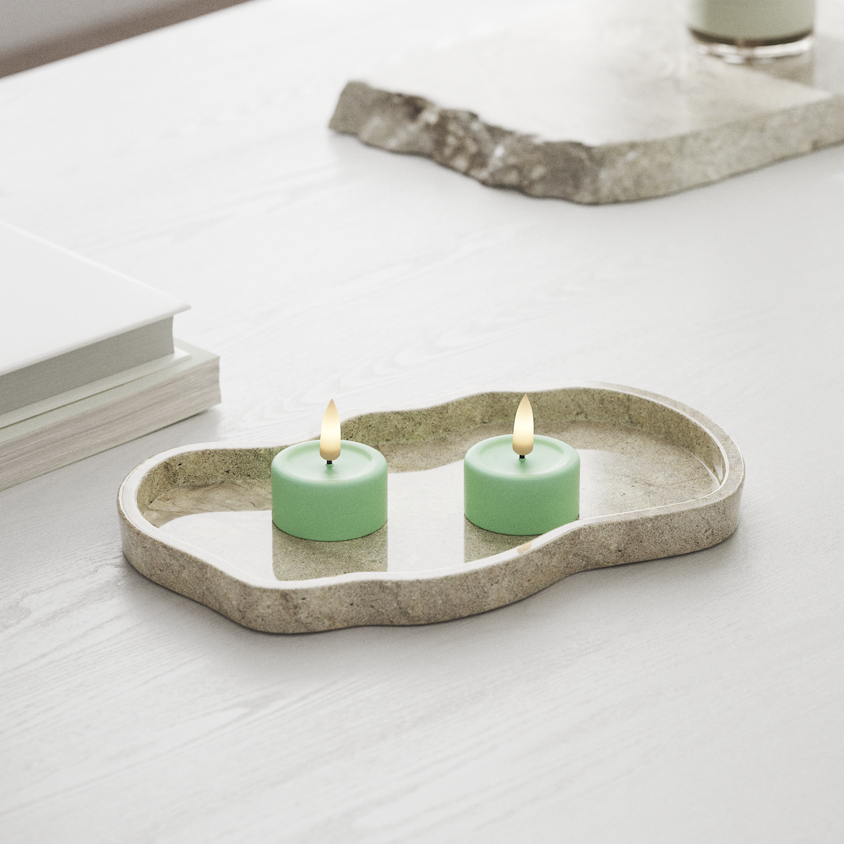 Deluxe Homeart LED Fyrfadslys 2 stk. Mint LED fyrfadslys 1