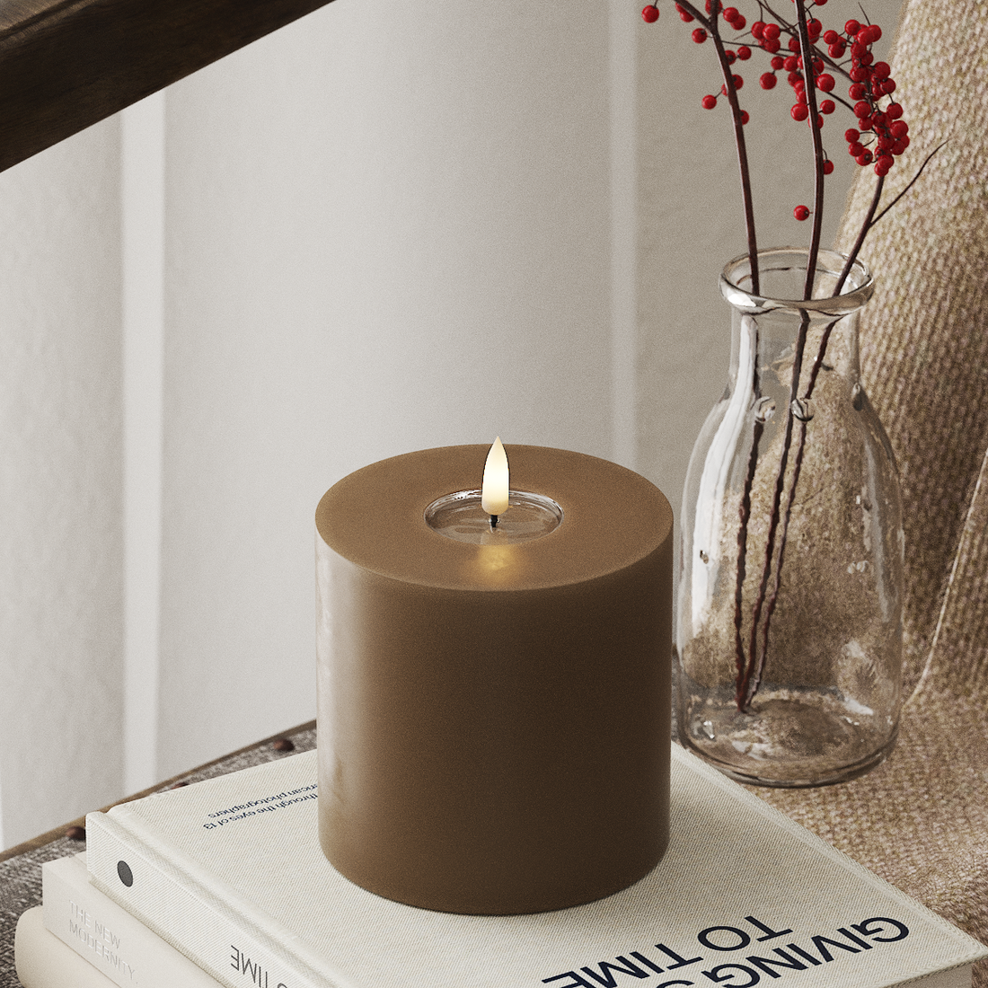 Deluxe Homeart Φωτιστικό μπλοκ LED Ø 10 x 10 cm Καραμέλα Φως μπλοκ LED 4