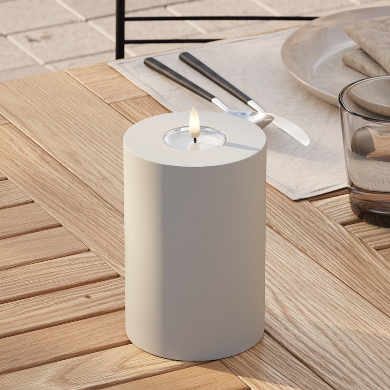 Deluxe Homeart LED externo Vela pilar Ø10x15cm Areia