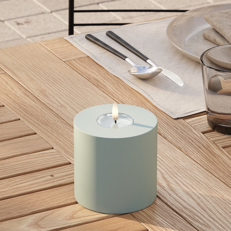 Deluxe Homeart Välis-LED plokkvalgusti Ø 10 x 10 cm Salveiroheline LED välisvalgusti plokivalgusti 2