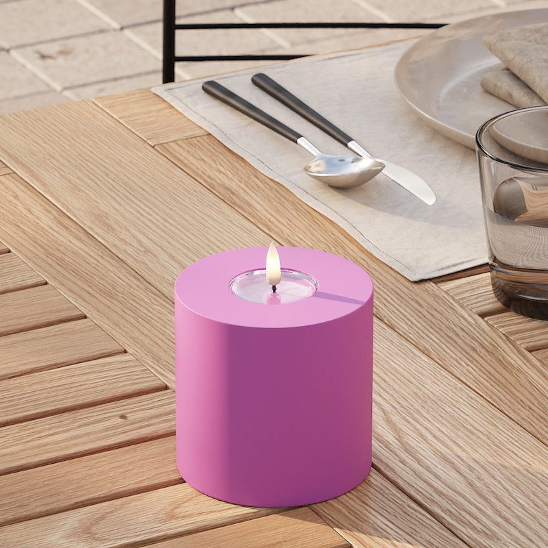 Deluxe Homeart Venkovní LED blokové světlo Ø 10 x 10 cm Magenta LED venkovní světelné blokové světlo 2
