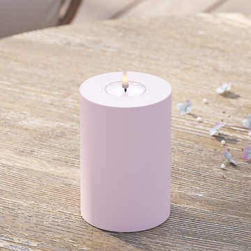 Deluxe Homeart LED externo Vela pilar Ø10x15cm Vermelho empoeirado Luz LED para exterior Vela pilar 2