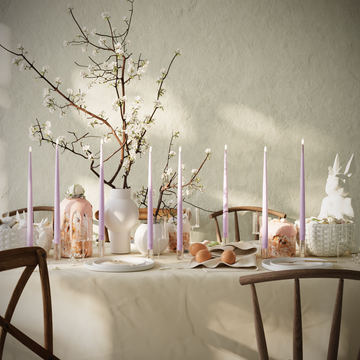 Deluxe Homeart LED Kerzenlicht Mit Lack Paket - Lavendel - 8 Stück 38 cm Kerzenlicht Mit Lack Paket 1