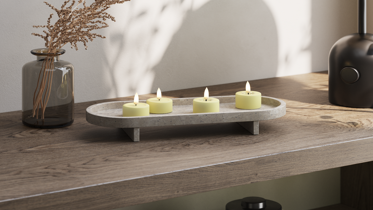 LED de vida real Vela de chá Com design wetlook ™