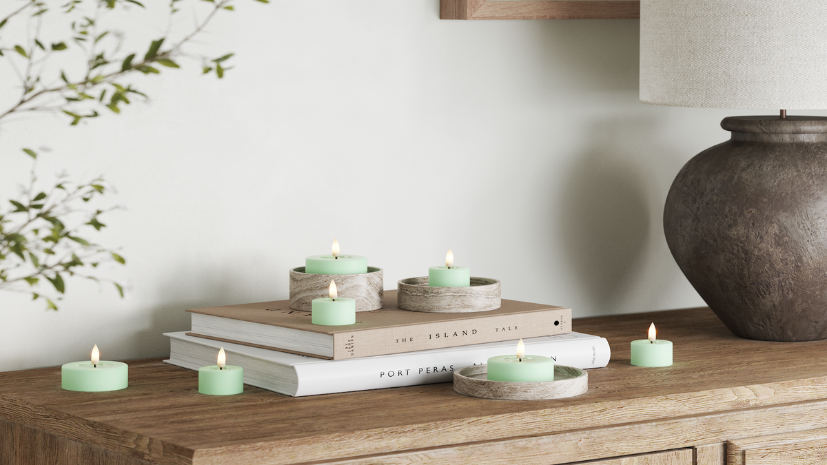 LED Fyrlys med naturtro LED flamme
