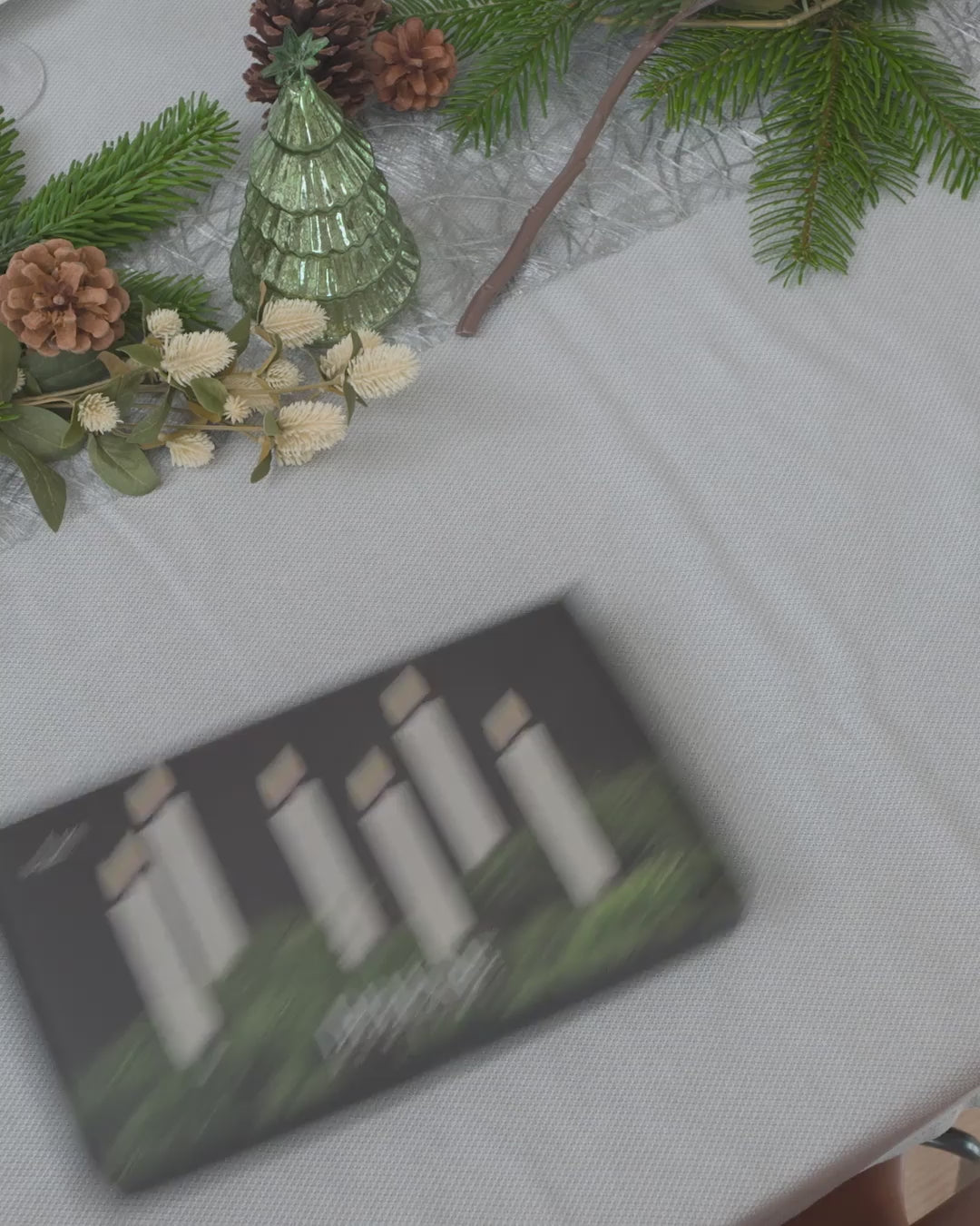 Juletre lys belagt med stearinlys 6 stykker